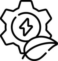 A gearwheel with a leaf icon vector