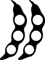 Two beans with four holes on each side vector