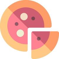 A pizza slice with a slice missing vector