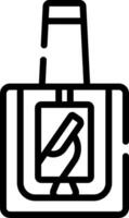 A black and white image of a bottle with a bottle opener vector