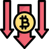 Bitcoin price graph vector