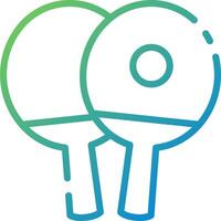 Two ping pong paddles on a white background vector