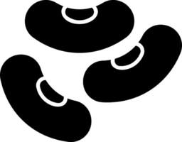 Two black beans on a white background vector