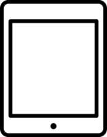 A tablet computer with a blank screen vector
