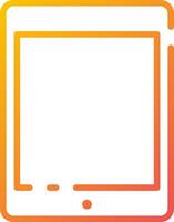 A tablet with a blank screen on it vector