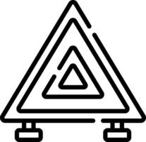 A triangle with a triangle on top of it vector