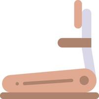 A flat image of a chair with a foot rest vector