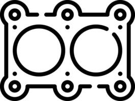 A black and white image of two gas cap covers vector