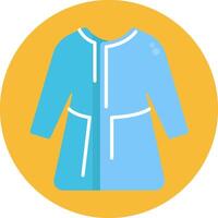 A blue coat with a yellow background vector