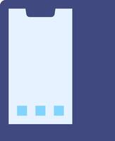 A white phone with blue squares on it vector