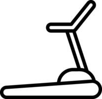 A black and white image of a treadmill vector