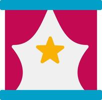 A star on a red and white background vector