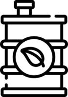 A black and white illustration of a can of oil vector