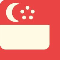 Singapore flag icon vector