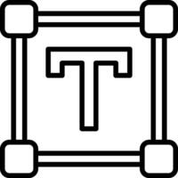 A square with the letter t in it vector