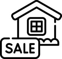 A house with a sale sign and a sign for sale vector
