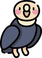 A cartoon bird with a smile on its face vector