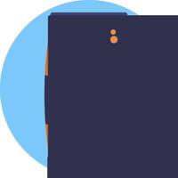 A blue folder with orange dots on it vector