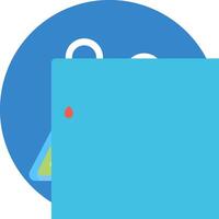 A blue circle with a green dot in the middle vector
