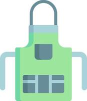 A green apron with a handle on the front vector