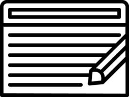 A pencil and paper icon on a white background vector