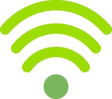 A green wifi symbol on a white background vector