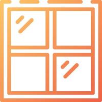 A square icon with four squares on it vector