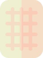 A square icon with a grid pattern on it vector