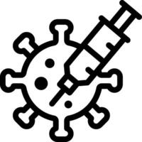 A syringe and a virus icon vector