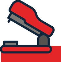A red stapler on a white background vector