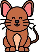 A cartoon mouse with a big nose and ears vector