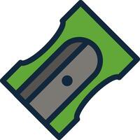 A green and black knife with a blade vector