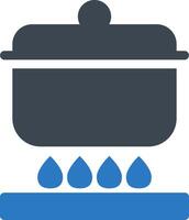 A pot with water and drops on it vector