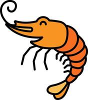 Shrimp cartoon illustration vector