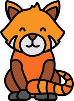 Red panda clip art vector