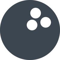 A bowling ball icon with three dots vector