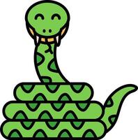 A cartoon snake with a smile on its face vector