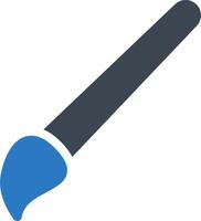 A blue paintbrush icon on a white background vector