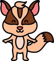 A cartoon fox standing with its arms outstretched vector