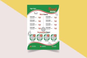 food menu design template vector