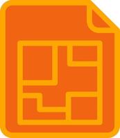 Bluerint Orange Filled Icon vector