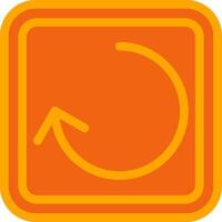 Reload Orange Filled Icon vector