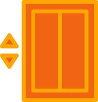 Elevator Orange Filled Icon vector