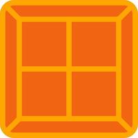 Window Orange Filled Icon vector