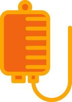 Iv Bag Orange Filled Icon vector