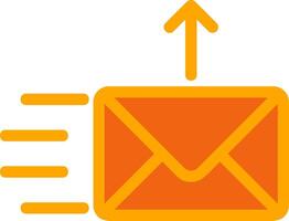 Send Orange Filled Icon vector