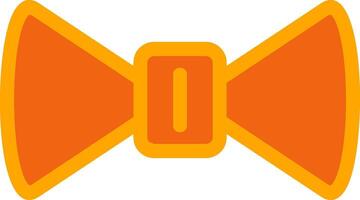 Bow Orange Filled Icon vector
