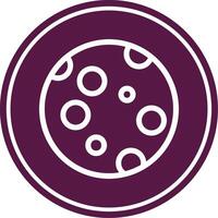 Moon Line Circle Icon vector