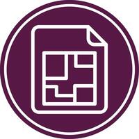 Bluerint Line Circle Icon vector
