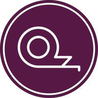 Measuring Tape Line Circle Icon vector
